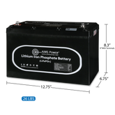 NEW! Lithium Battery with Wake Up, Heater & BT Monitoring 12V 104Ah LiFePO4