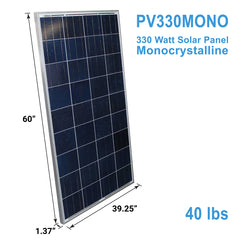 KIT Hybrid Inverter Charger & Solar Panels 4.6 kW Inverter Output, 4620 Watts Solar Panels