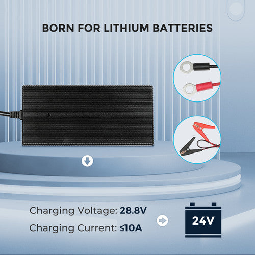 24V 10A AC-to-DC LFP Portable Battery Charger