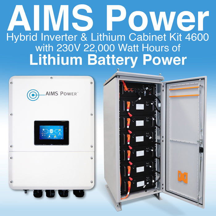 4600 WATT HYBRID Inverter with 230VDC 96AH 22,114 Watt Hour Battery