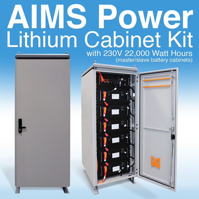 Set – Dual Lithium Battery Cabinets 230VDC |192AMPS | 44,160 Watt Hours!