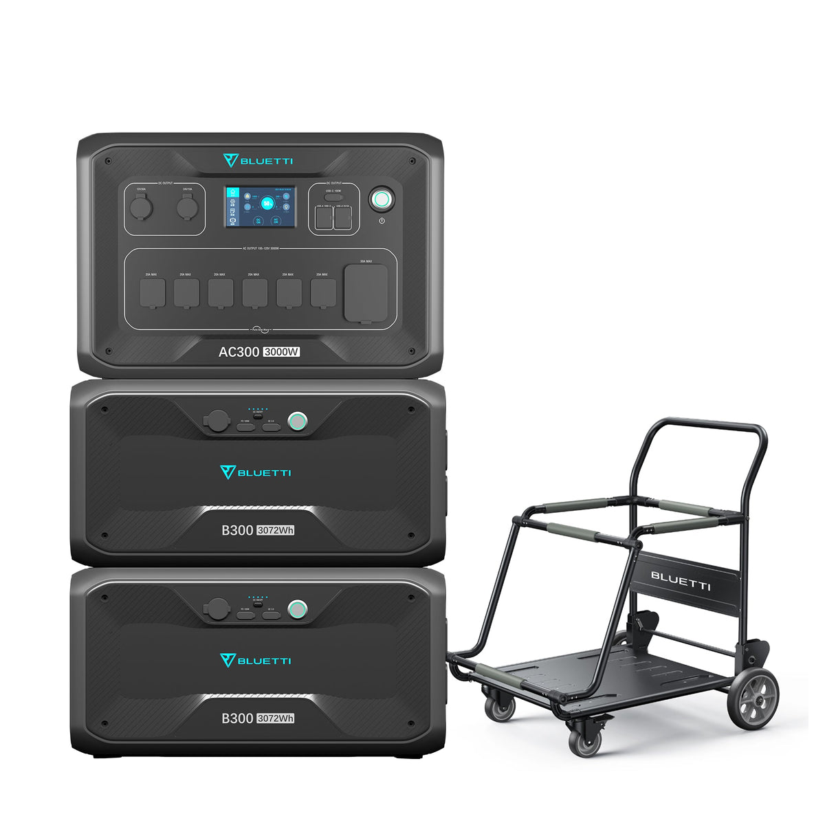 BLUETTI AC300+2*B300+Trolley | Home Battery Backup