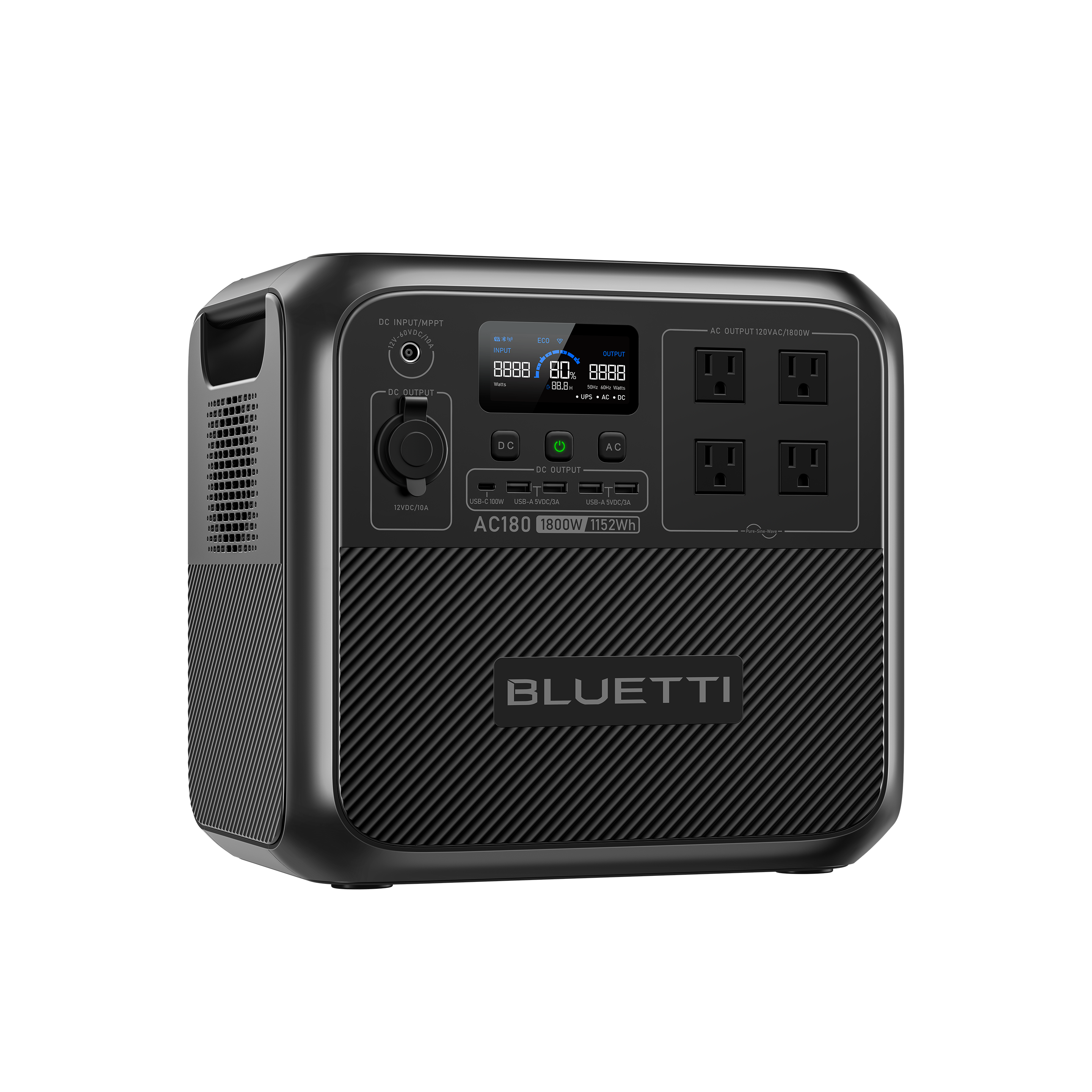 BLUETTI AC180 Solar Portable Power Station | 1,800W 1,152Wh