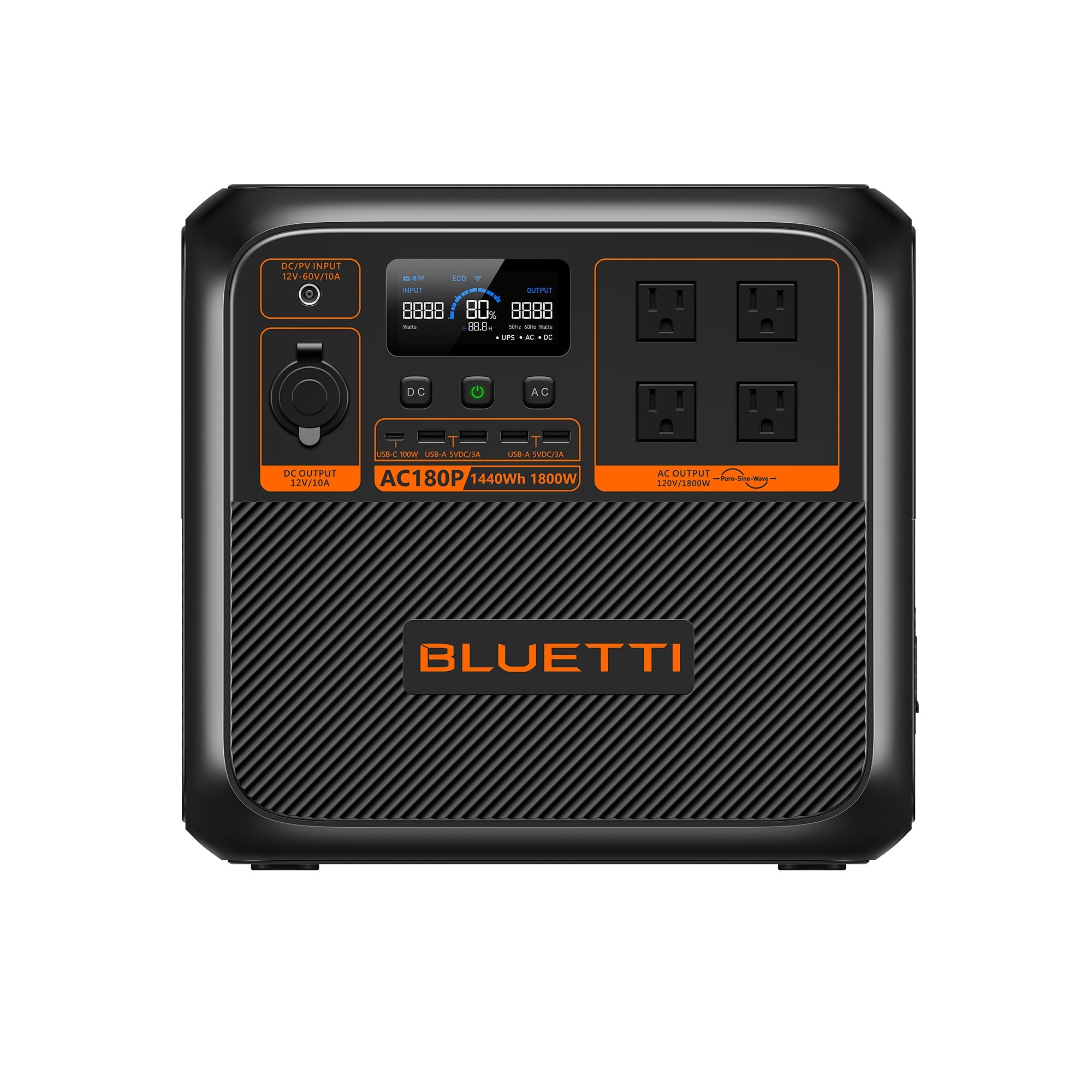 BLUETTI AC180 Solar Portable Power Station | 1,800W 1,152Wh