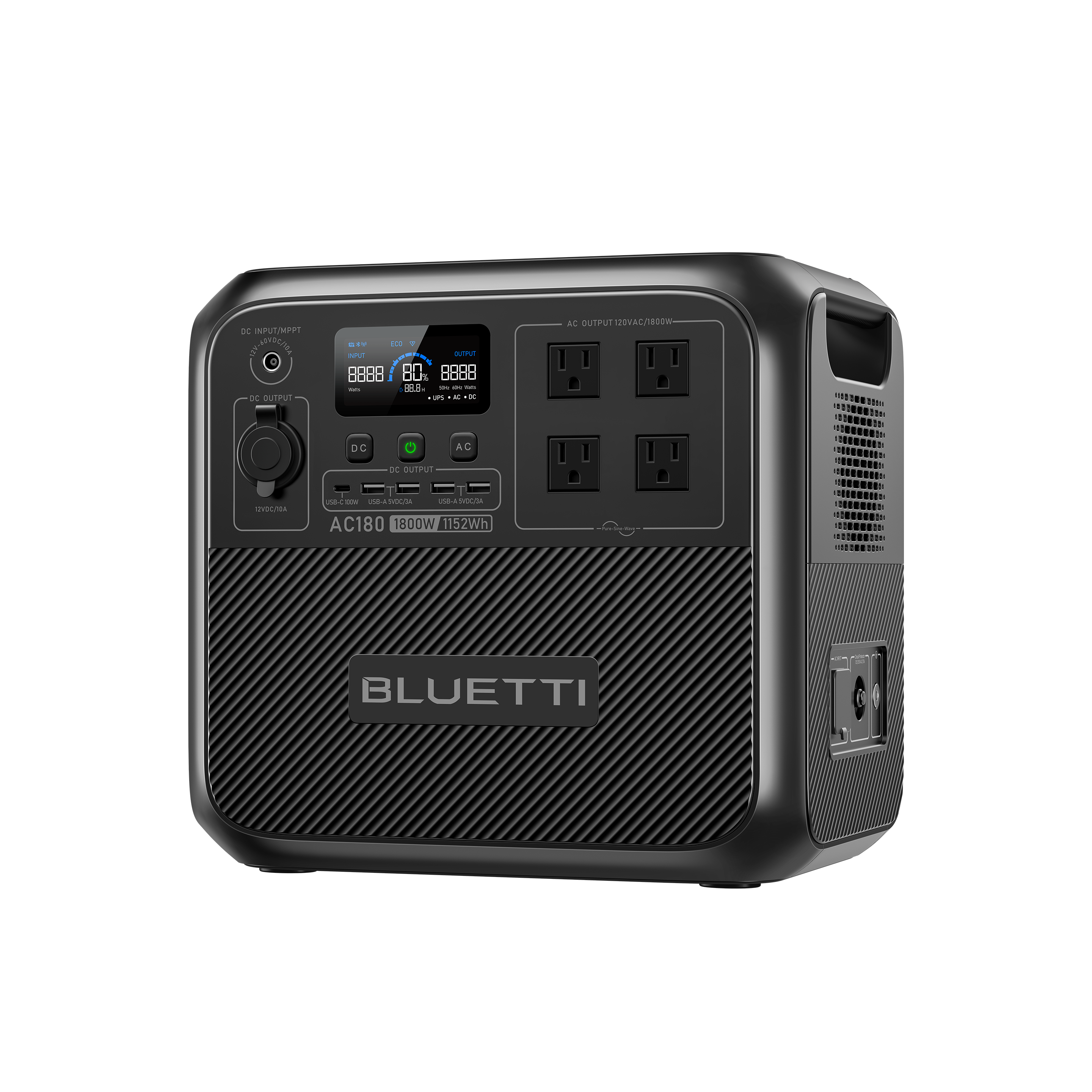 BLUETTI AC180 Solar Portable Power Station | 1,800W 1,152Wh