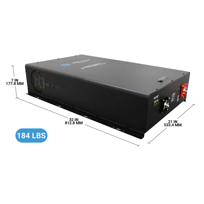 Off Grid / Back Up 6000 Watt Pure Sine Inverter Charger Split Phase 120V / 240V & 24V Lithium Battery Kit