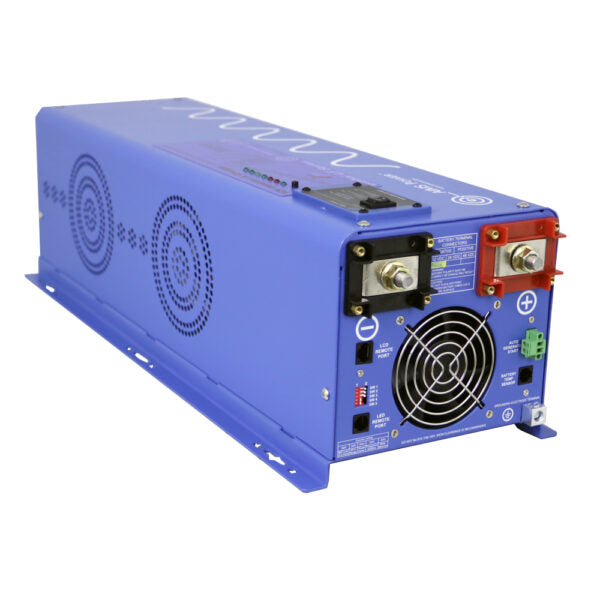 4000 Watt Pure Sine Inverter Charger  - Charges at 120 VAC	12 VDC 120/240 VAC 50/60Hz