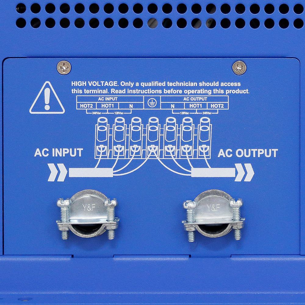 3000 Watt 120Vac Pure Sine Inverter Charger with 120Vac 30A or 240Vac 50A Bypass