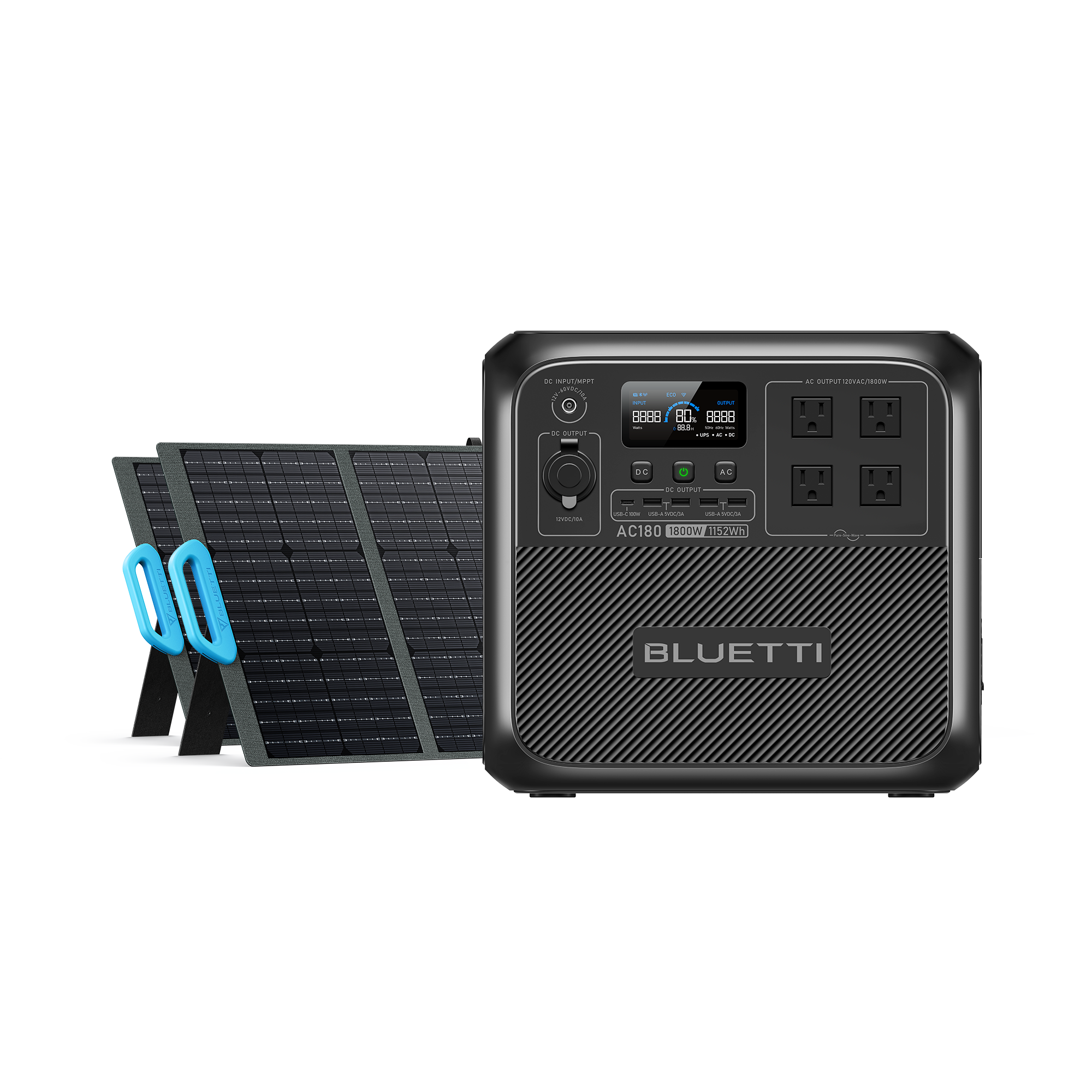 BLUETTI AC180 Solar Portable Power Station | 1,800W 1,152Wh