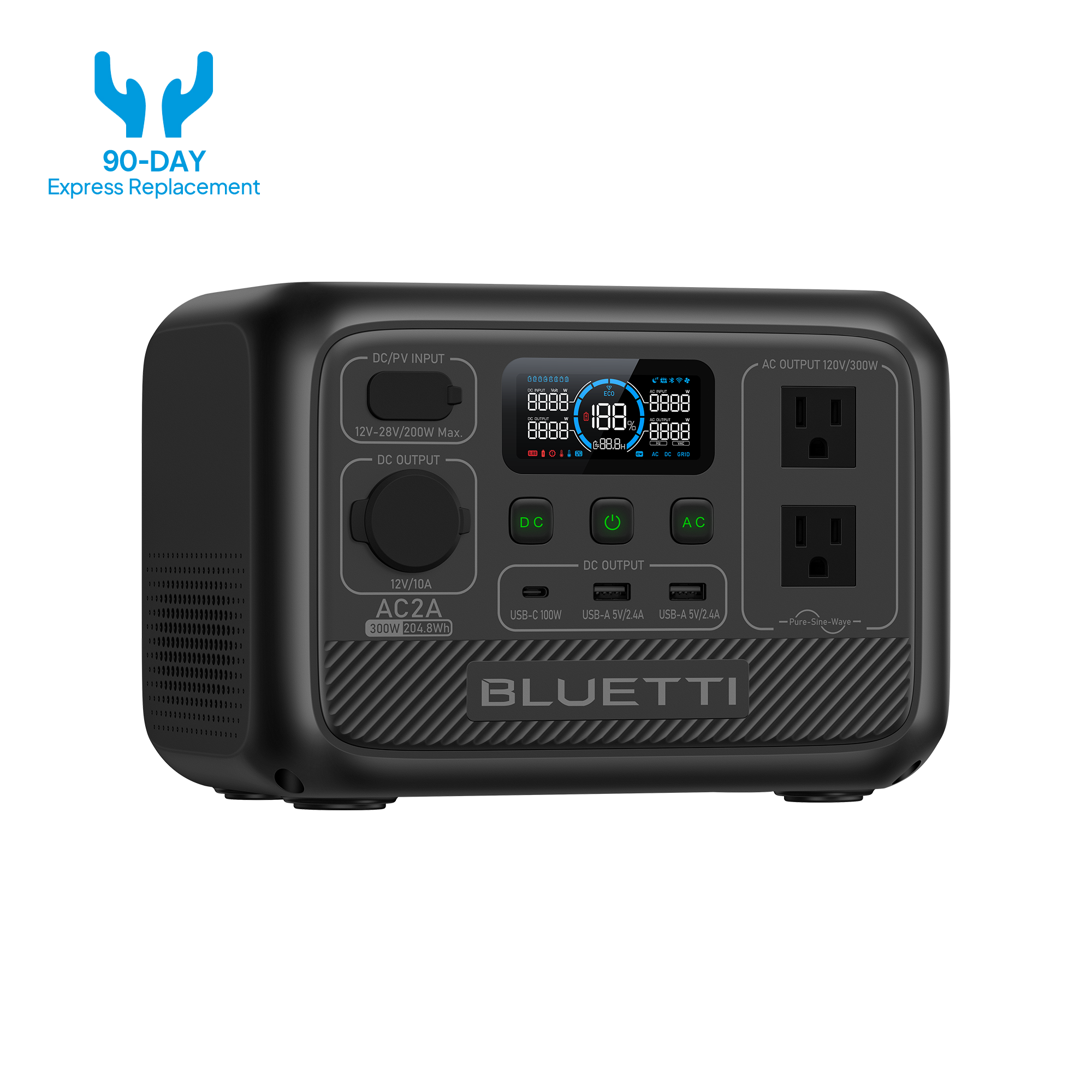 BLUETTI AC2A Portable Power Station | 300W 204Wh