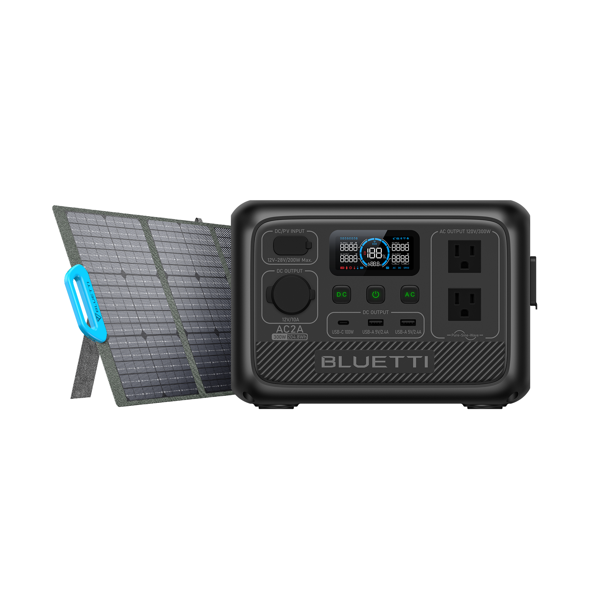 BLUETTI AC2A Portable Power Station | 300W 204Wh