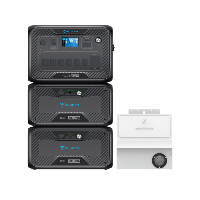 BLUETTI AC300+2*B300+Home integration Kit (120V) | Home Battery Backup