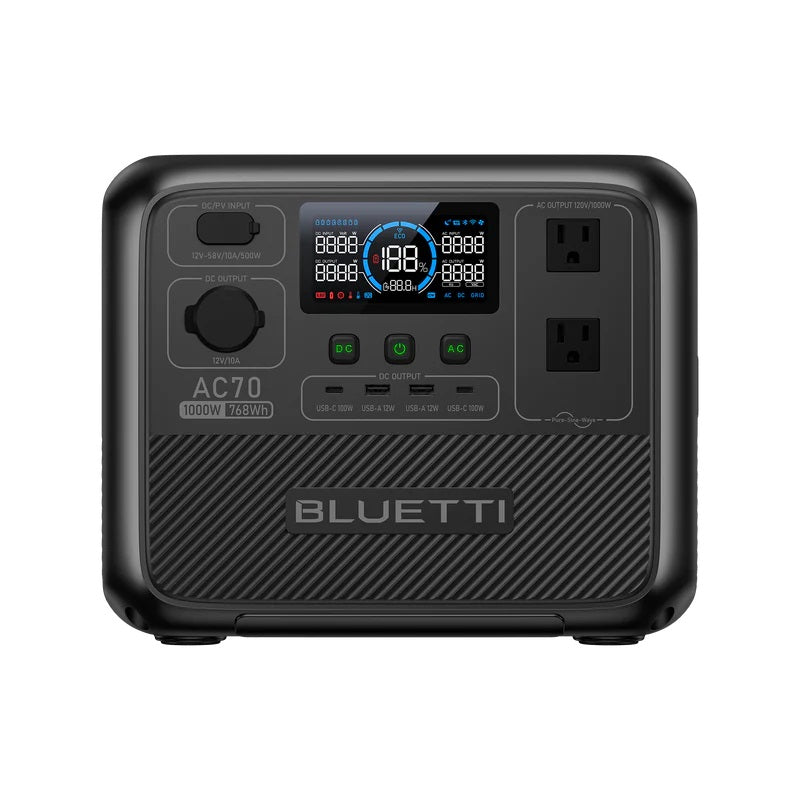 BLUETTI AC70 Portable Power Station | 1000W 768Wh