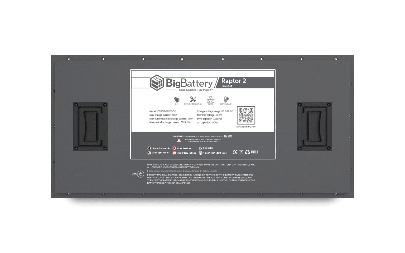 72V RAPTOR 2 – 7.68kWh LiFePO4