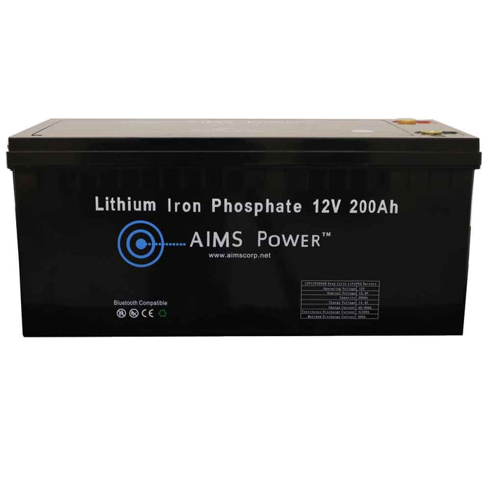 Lithium Battery 12V 200Ah LiFePO4 Lithium Iron Phosphate with Bluetooth Monitoring