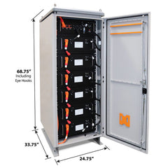 Lithium Battery Cabinet 230VDC 96AMPS 22,114 Watt Hours! SLAVE $12,400.00  SKU: LFP230V96A-S - 1 +