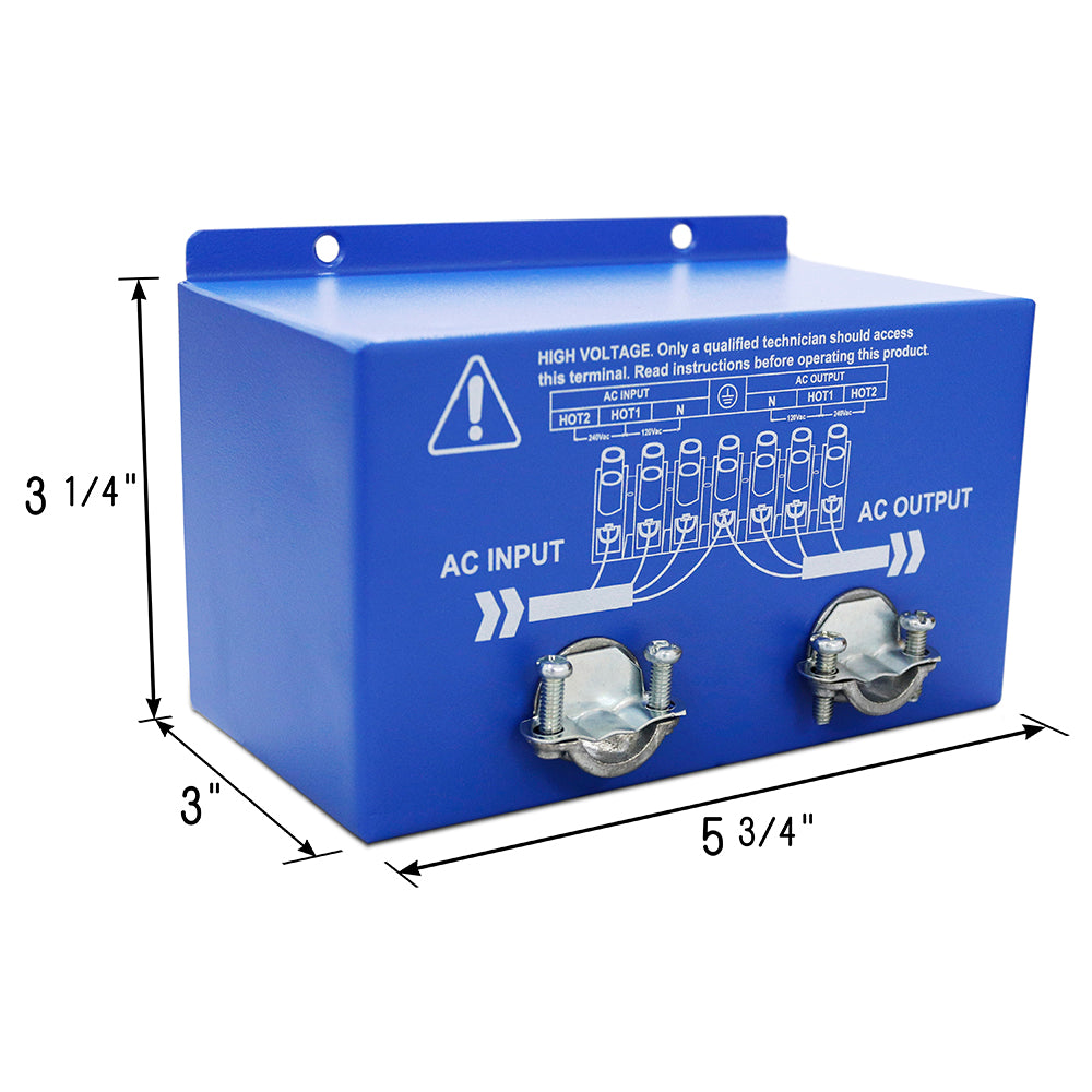 3000 Watt 120Vac Pure Sine Inverter Charger with 120Vac 30A or 240Vac 50A Bypass