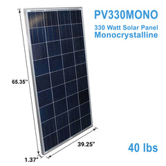 330 Watt Solar Panel Monocrystalline – 6 Pack