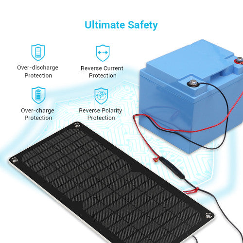 10W Solar Battery Charger and Maintainer