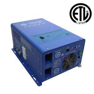 4000 Watt Pure Sine Inverter Charger  - Charges at 240 VAC	12 VDC 120/240 VAC 50/60Hz