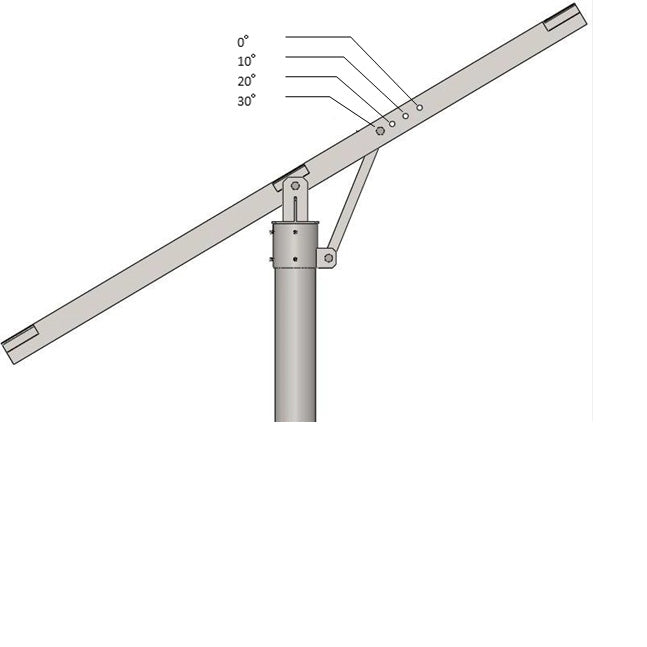 250-330 Watt Solar Pole Mount Racks for 6 Panels