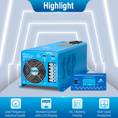 4000W DC 12V Split Phase Pure Sine Wave Inverter With Charger