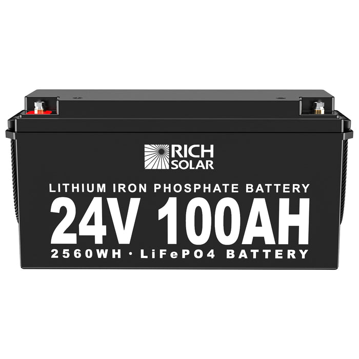 24V 100Ah LiFePO4 Lithium Iron Phosphate Battery