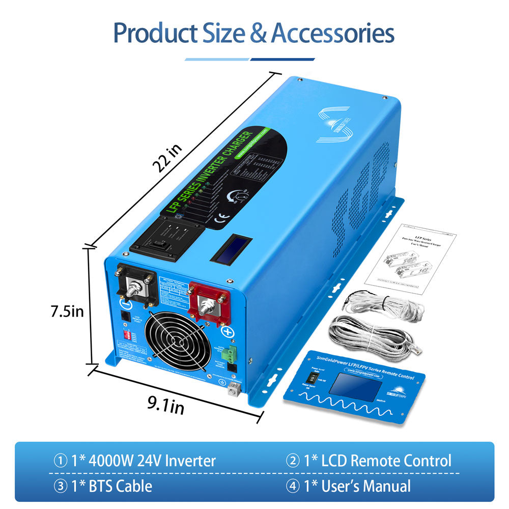 Low Freqency Inverter         4000W-DC24V                      (single phase)                             AC input 120V                                  AC output 120V