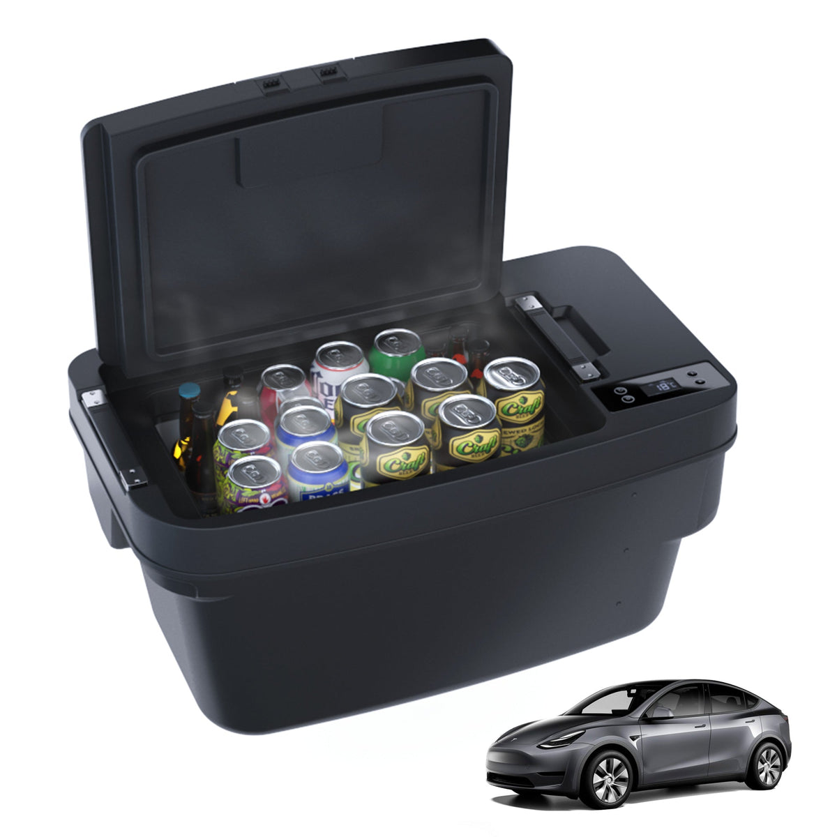 Portable freezer specially designed for Tesla Model Y