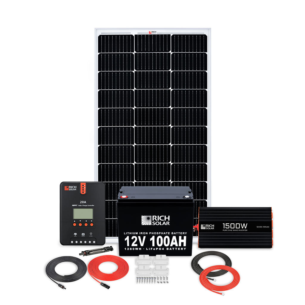 100W RV 12V Kit test - RICH SOLAR