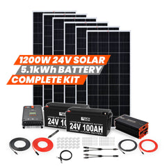 1200 Watt 24v Complete Solar Kit