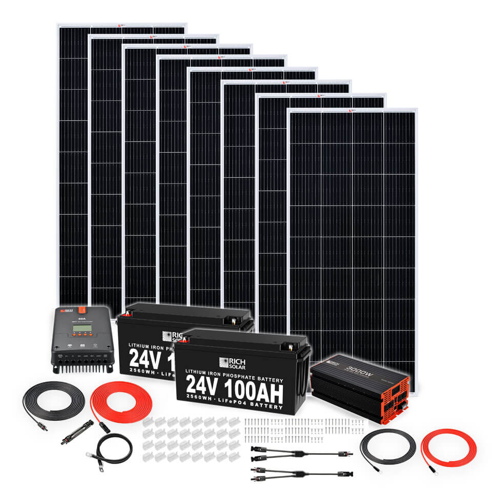 1600 Watt 24V Complete Solar Kit