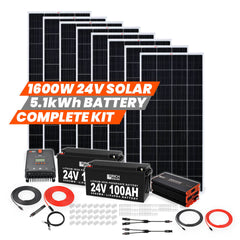 1600 Watt 24V Complete Solar Kit