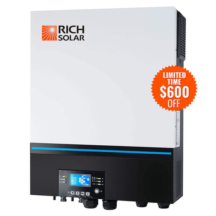6500 Watt (6.5kW) 48 Volt Off-grid Hybrid Solar Inverter