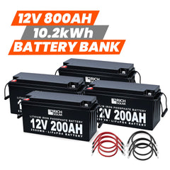 12V - 800AH - 10.2kWh Lithium Battery Bank