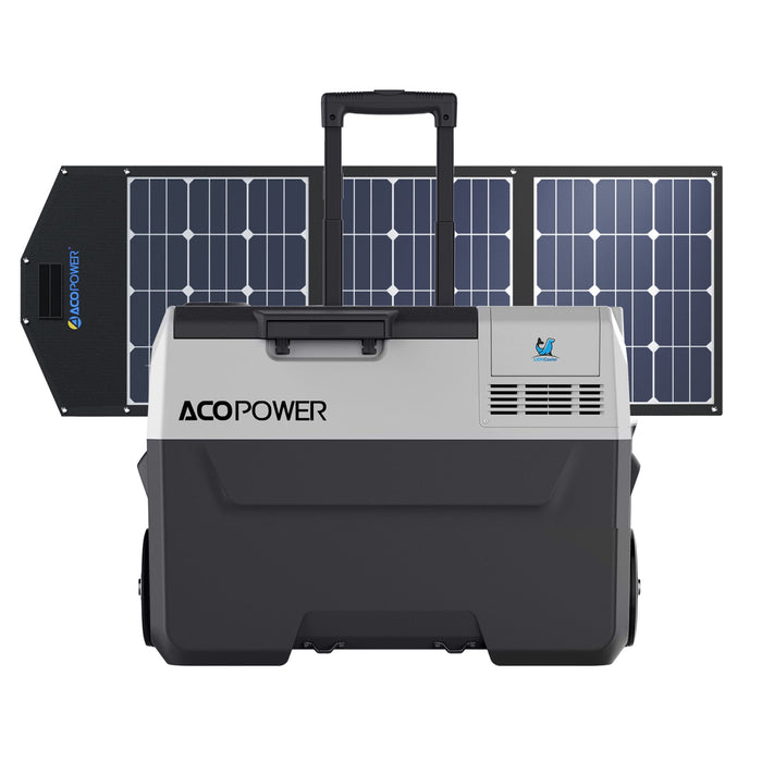 LiONCooler Pro Combo, PX30 Portable Solar Fridge Freezer (32 Quarts) and 90W Solar Panel